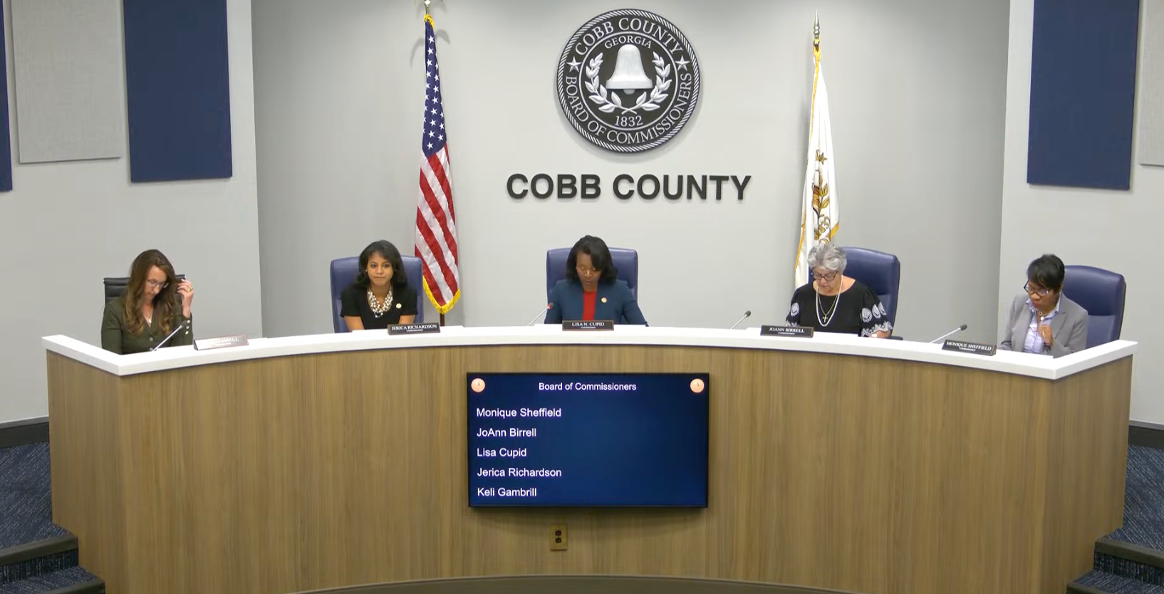 The Cobb County Board of Commissioners approved funding for panic devices for election workers amid rising threats against them